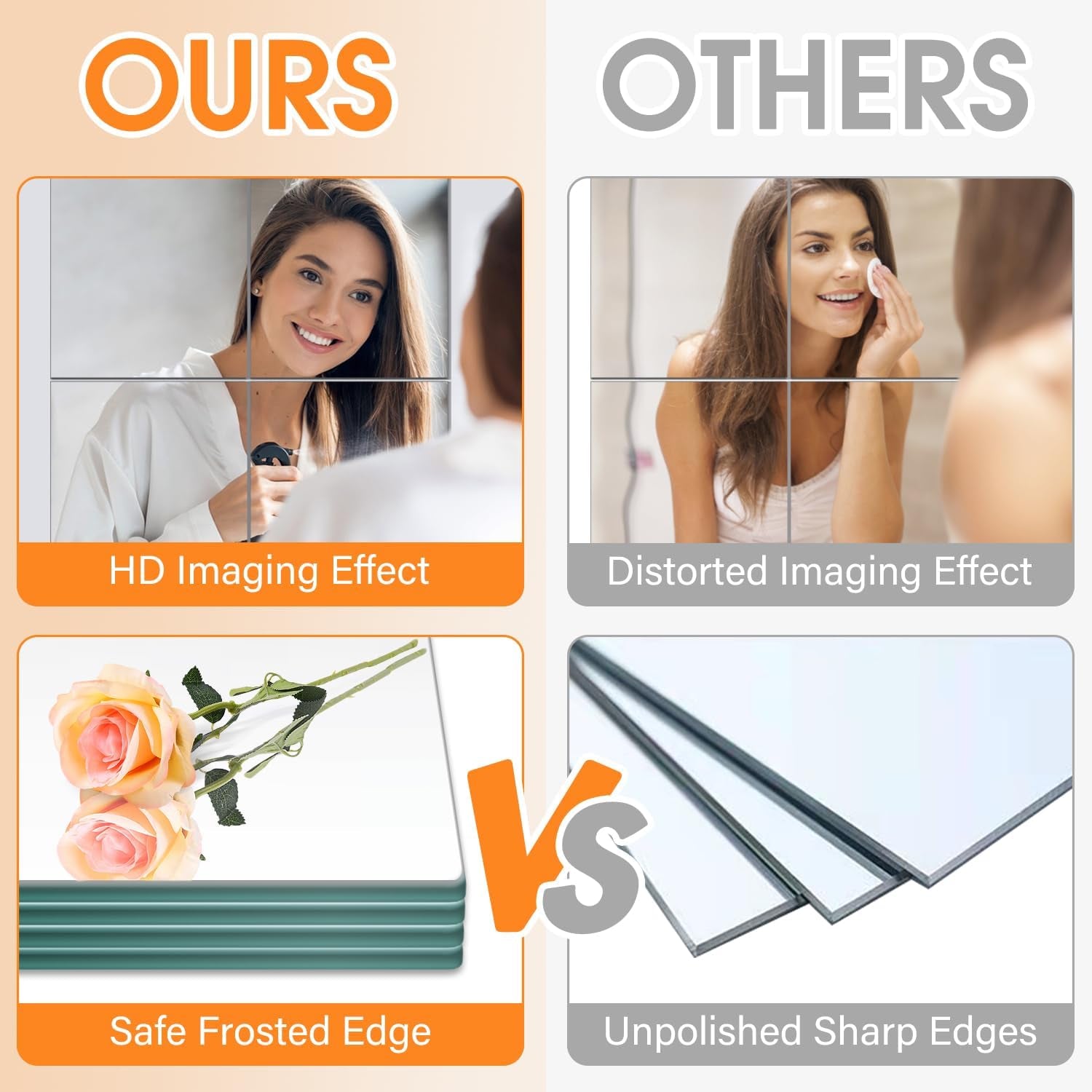 12 Inch Wall Mounted Mirror Tiles Home Gym 12 Pack