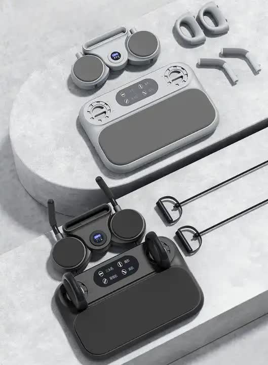 Black 6-in-1 Multifunctional Fitness Board - Ab Wheel, Automatic Rebound, Fat Burning and Core Strengthening Home Workout Equipment-4